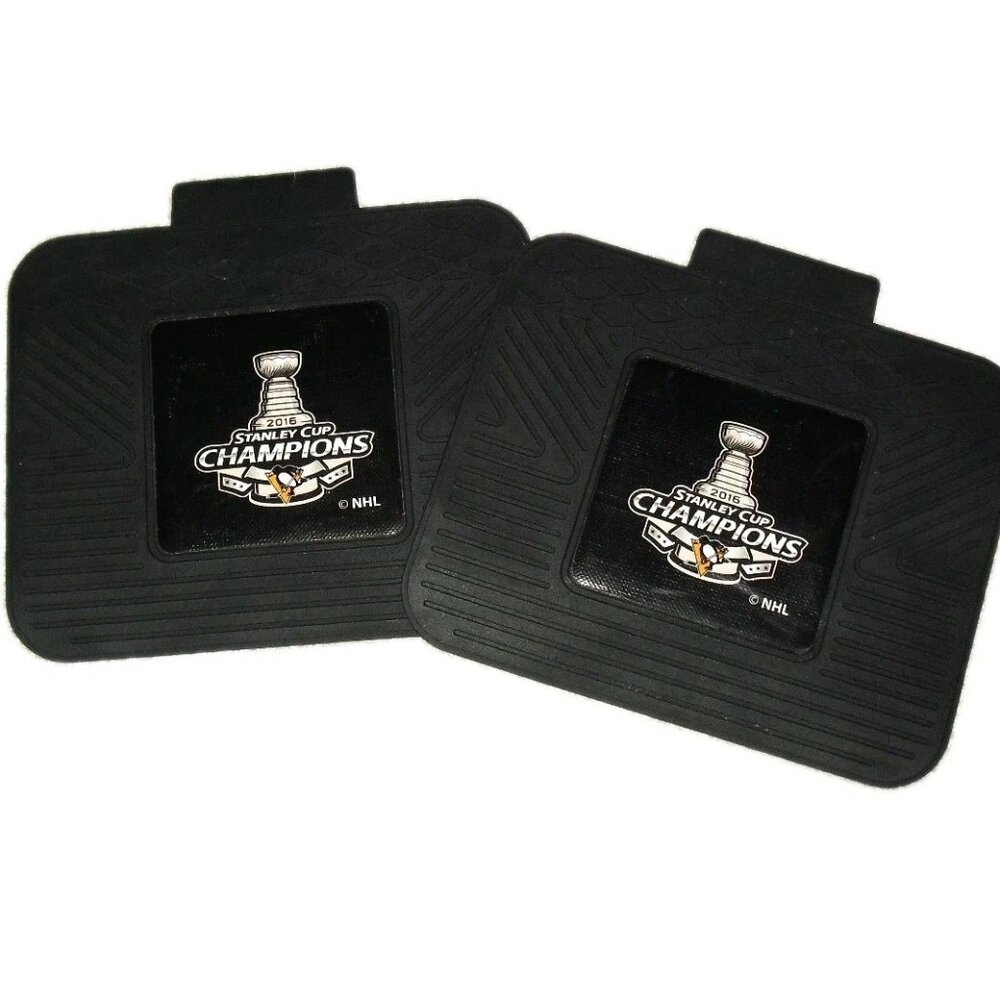 Pittsburgh Penguins 2016 Champions Set of Two Car Floor Mats 14 x 17 inches New